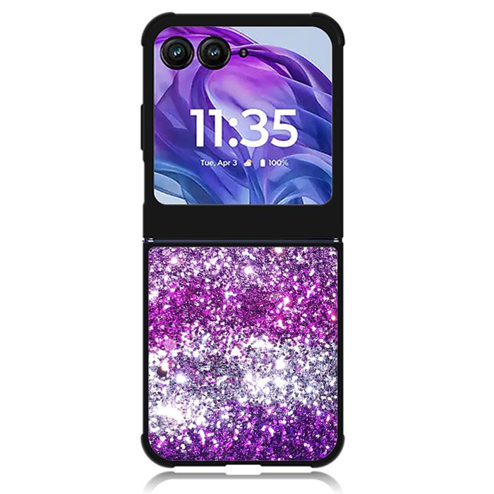 Pink Purple Silver Motorola Moto Razr Plus 2024 , Moto Razr+ 2024 Case OV9553