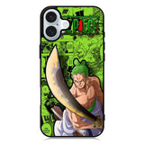 one piece roronoa zoro iPhone 16 Plus Case QC9012