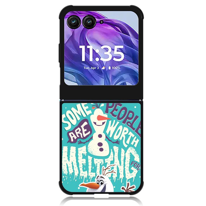 Frozen Olaf Quotes Motorola Moto Razr Plus 2024 , Moto Razr+ 2024 Case OV0804