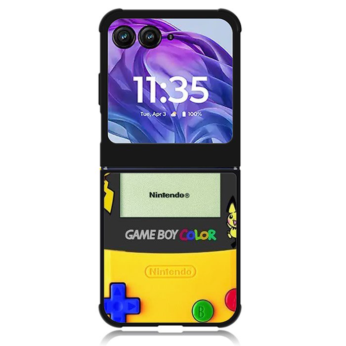 Game Boy Pokemon Pikachu Motorola Moto Razr Plus 2024 , Moto Razr+ 2024 Case