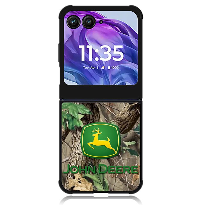 John Deere Logo 3rd Motorola Moto Razr Plus 2024 , Moto Razr+ 2024 Case