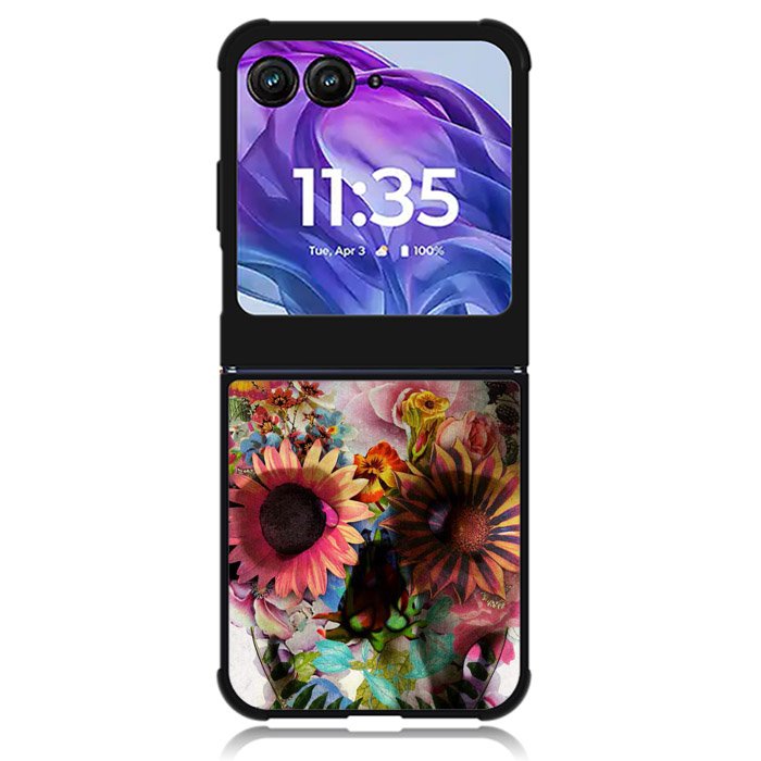 Floral Skeleton Motorola Moto Razr Plus 2024 , Moto Razr+ 2024 Case OV4869