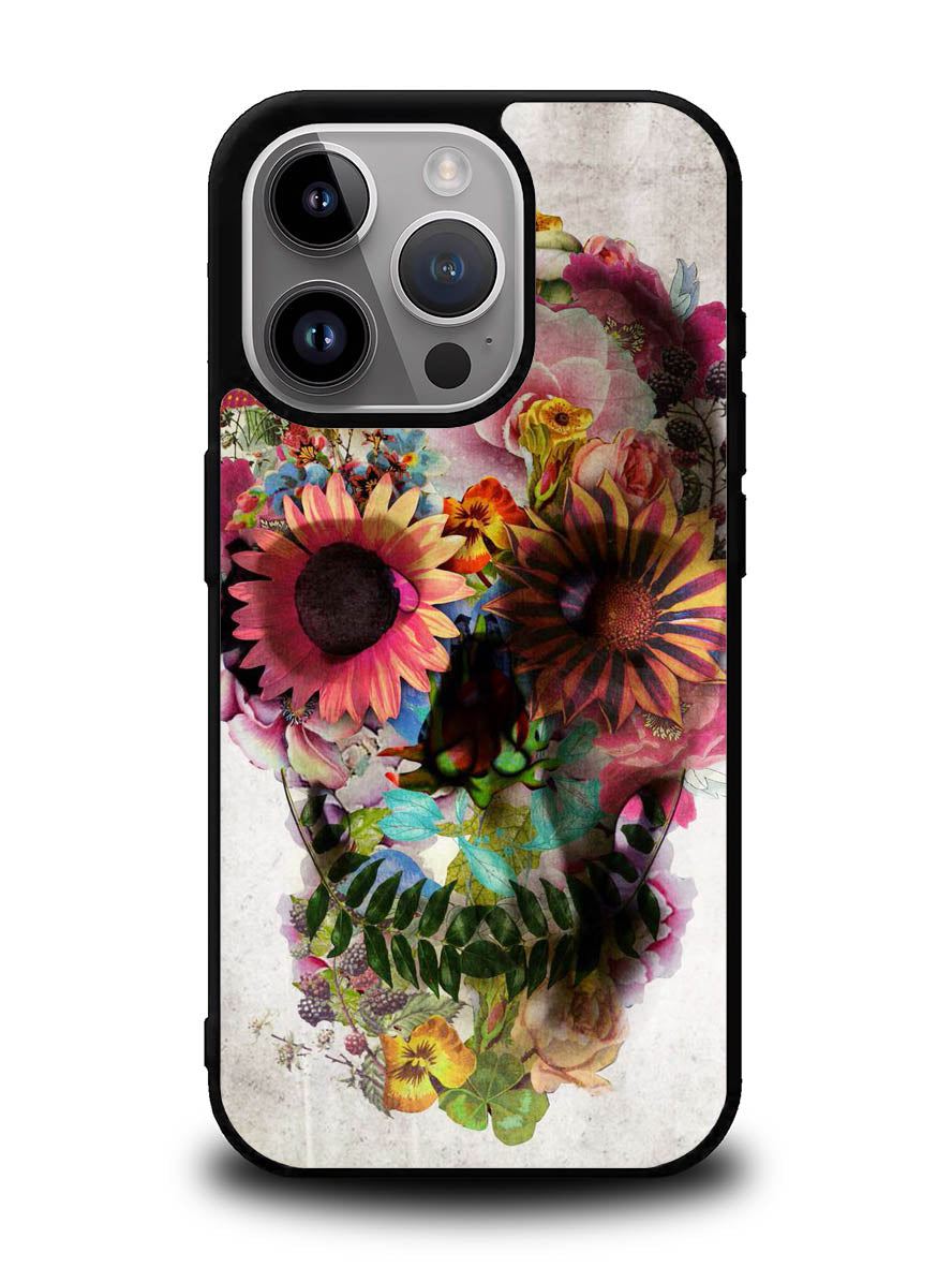 Floral Skeleton iPhone 16 Pro Max Case QC4869