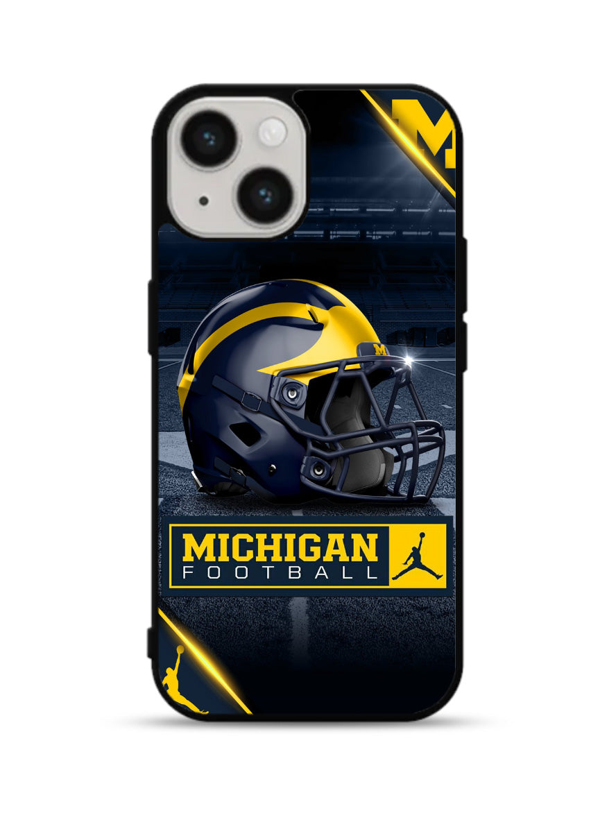 michigan wolverines helmet iPhone 15 Plus Case