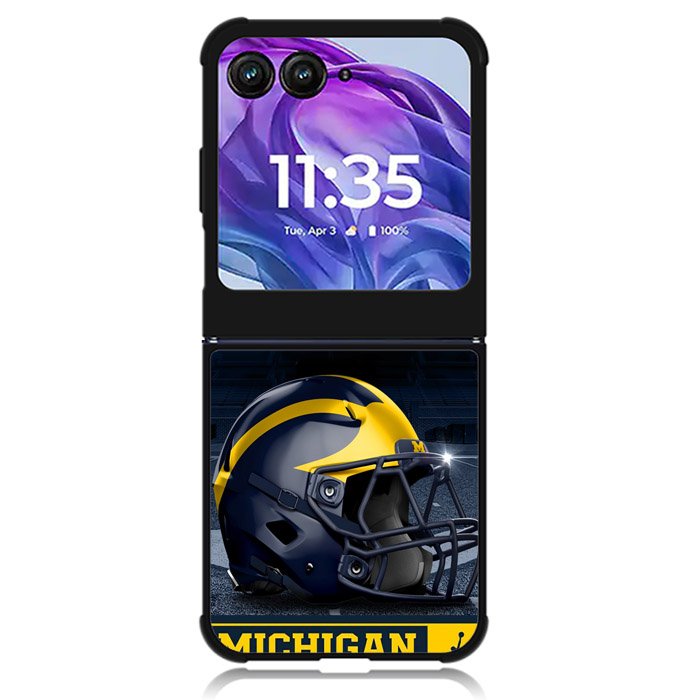 michigan wolverines helmet Motorola Moto Razr Plus 2024 , Moto Razr+ 2024 Case