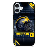 michigan wolverines helmet iPhone 16 Plus Case