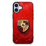 Porsche Logo Red iPhone 16 Case QC1035