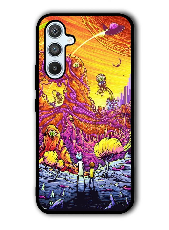 Rick And Morty World Full Colour Samsung Galaxy A14 5G Case QC1044