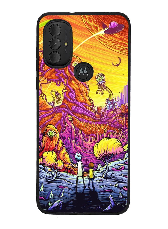 Rick And Morty World Full Colour Motorola Moto G Pure 2021 , Moto G Power 2022 Case OV1044