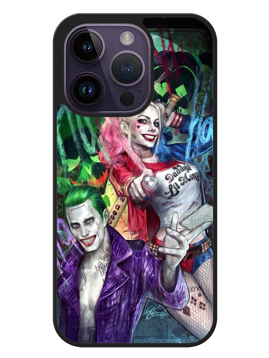 Harley Quinn And The Joker iPhone 14 Pro Case
