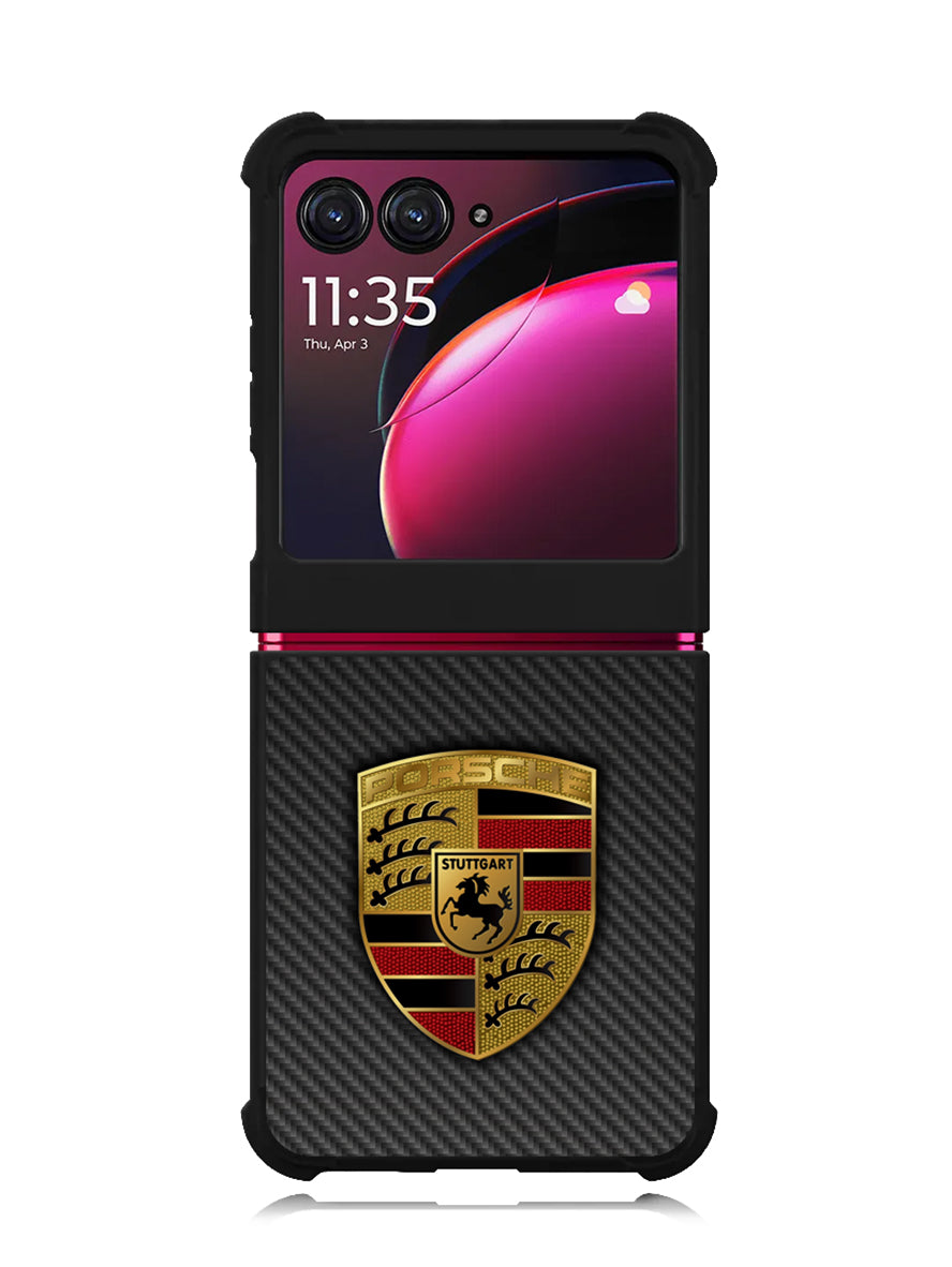 Porsche Badge Logo Motorola Moto Razr Plus 2023 , Moto Razr+ 2023 Case OV1075