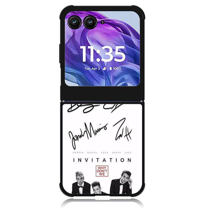 why dont we signatures Motorola Moto Razr Plus 2024 , Moto Razr+ 2024 Case OV1078