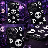 Retro Pixel Skull Art Pattern Case Cover Protective for iPhone, Samsung & Google Pixel HE0001