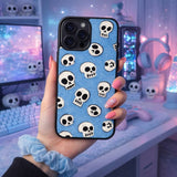 Cute Skull Pattern Illustration Case Cover Protective for iPhone, Samsung & Google Pixel HE0002
