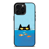 Silent Hunter Cat Illustration Case Cover Protective for iPhone, Samsung & Google Pixel HE0004