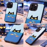 Silent Hunter Cat Illustration Case Cover Protective for iPhone, Samsung & Google Pixel HE0004