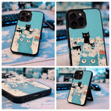 Everyone Is Watching Cat Illustration Case Cover Protective for iPhone, Samsung & Google Pixel HE0006