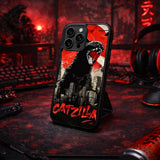 Giant Cat Monster Japanese Art Case Cover Protective for iPhone, Samsung & Google Pixel HE0010