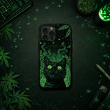 Psychedelic Cat Trippy Illustration Art Case Cover Protective for iPhone, Samsung & Google Pixel HE0011