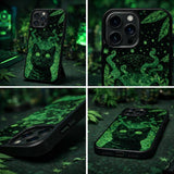 Psychedelic Cat Trippy Illustration Art Case Cover Protective for iPhone, Samsung & Google Pixel HE0011