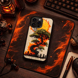 Yin Yang Tree Asian Illustration Art Case Cover Protective for iPhone, Samsung & Google Pixel HE0013