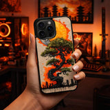 Yin Yang Tree Asian Illustration Art Case Cover Protective for iPhone, Samsung & Google Pixel HE0013