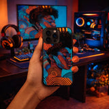 Abstract African Portrait Modern Art Case Cover Protective for iPhone, Samsung & Google Pixel HE0014