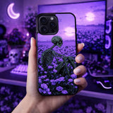 Skeleton Flower Field Surreal Art Case Cover Protective for iPhone, Samsung & Google Pixel HE0015