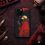 Skeleton Smoking Dark Illustration Art Case Cover Protective for iPhone, Samsung & Google Pixel HE0017