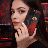 Skeleton Smoking Dark Illustration Art Case Cover Protective for iPhone, Samsung & Google Pixel HE0017