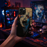 Abstract Horror Face Illustration Art Case Cover Protective for iPhone, Samsung & Google Pixel HE0019