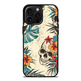 Skull Floral Pattern Vintage Illustration Art Case Cover Protective for iPhone, Samsung & Google Pixel HE0020