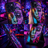 Abstract Cyber Face Pop Art Illustration Case Cover Protective for iPhone, Samsung & Google Pixel HE0022
