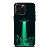 Alien UFO Green Light Sci Fi Illustration Case Cover Protective for iPhone, Samsung & Google Pixel HE0023