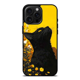 Black Cat Yellow Aesthetic Illustration Art Case Cover Protective for iPhone, Samsung & Google Pixel HE0024