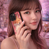 Sleeping Fox Floral Dream Illustration Art Case Cover Protective for iPhone, Samsung & Google Pixel HE0028