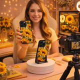 Sunflower Vintage Botanical Illustration Art Case Cover Protective for iPhone, Samsung & Google Pixel HE0029