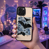 Vintage Bat Botanical Gothic Illustration Case Cover Protective for iPhone, Samsung & Google Pixel HE0034