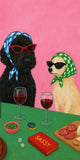 Stylish Dogs Wine Party Illustration Art Case Cover Protective for iPhone, Samsung & Google Pixel HE0035