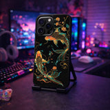 Koi Fish Neon Asian Wall Art Case Cover Protective for iPhone, Samsung & Google Pixel HE0057
