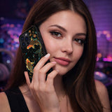 Koi Fish Neon Asian Wall Art Case Cover Protective for iPhone, Samsung & Google Pixel HE0057