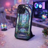 Stained Glass Garden Window Art Case Cover Protective for iPhone, Samsung & Google Pixel HE0058