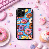 Cute Donut Pattern Pop Art Print Case Cover Protective for iPhone, Samsung & Google Pixel HE0060