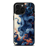 Blue Octopus Abstract Wall Art Case Cover Protective for iPhone, Samsung & Google Pixel HE0063