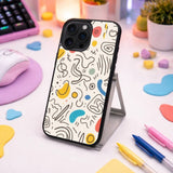 Abstract Doodle Retro Pattern Art Case Cover Protective for iPhone, Samsung & Google Pixel HE0064
