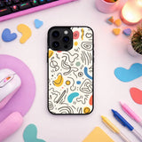 Abstract Doodle Retro Pattern Art Case Cover Protective for iPhone, Samsung & Google Pixel HE0064