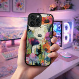 Colorful Poppy Floral Wall Art Case Cover Protective for iPhone, Samsung & Google Pixel HE0065