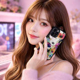 Colorful Poppy Floral Wall Art Case Cover Protective for iPhone, Samsung & Google Pixel HE0065