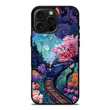 Dreamy Train Cherry Blossom Art Case Cover Protective for iPhone, Samsung & Google Pixel HE0067