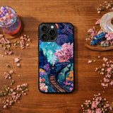 Dreamy Train Cherry Blossom Art Case Cover Protective for iPhone, Samsung & Google Pixel HE0067